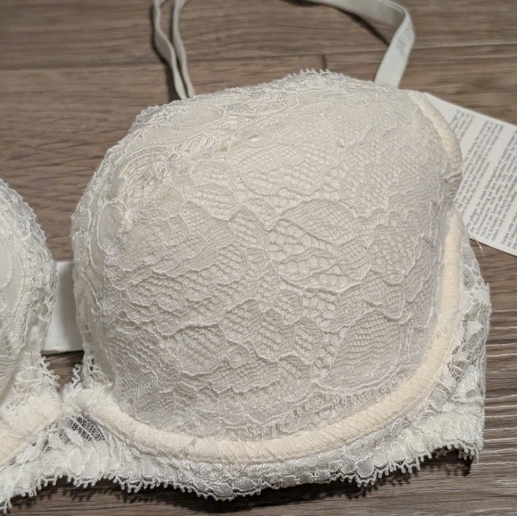 La Perla | White Floral Lace Balconette Bra Padded Underwire 32D - Picture 5 of 14